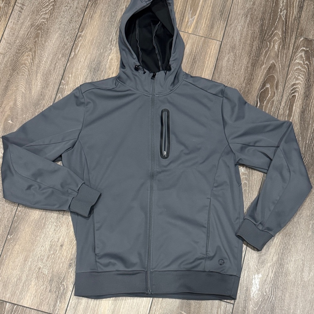 Men's Charcoal Hooded Jacket